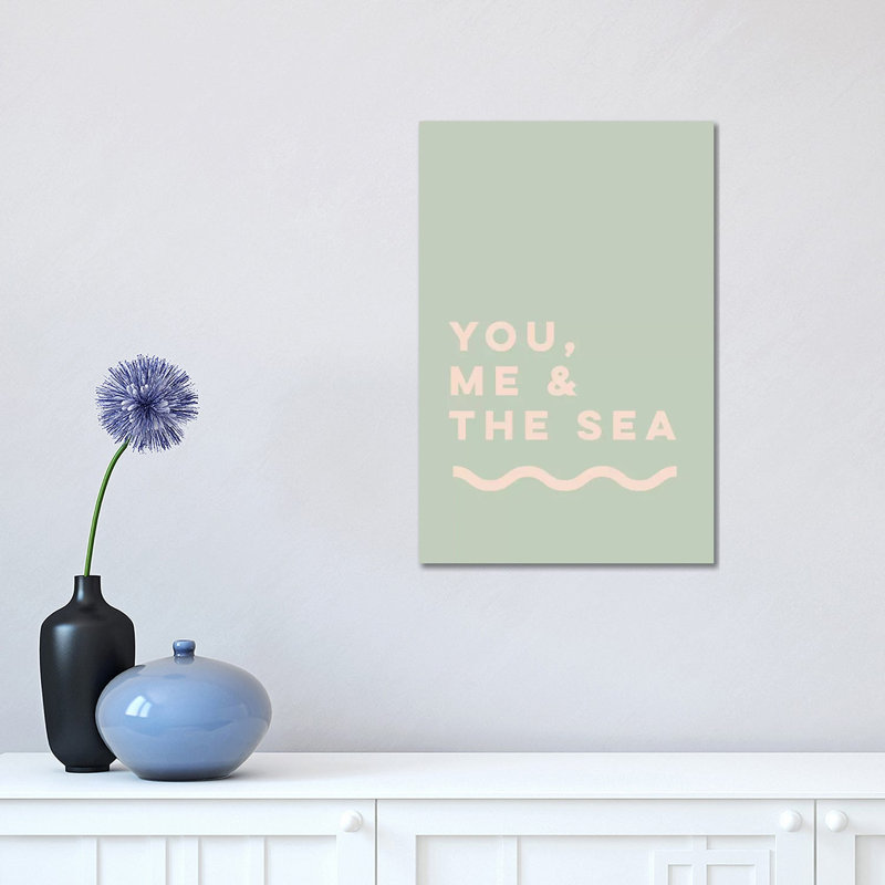 «You, Me and the Sea» par The Native State - Art textuel sur toile tendue, H 18 po x l 12 po x 1,5 po