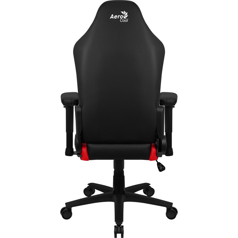 Aerocool Adjustable Reclining Ergonomic Swiveling PC & Racing Game Chair in Black/Red
