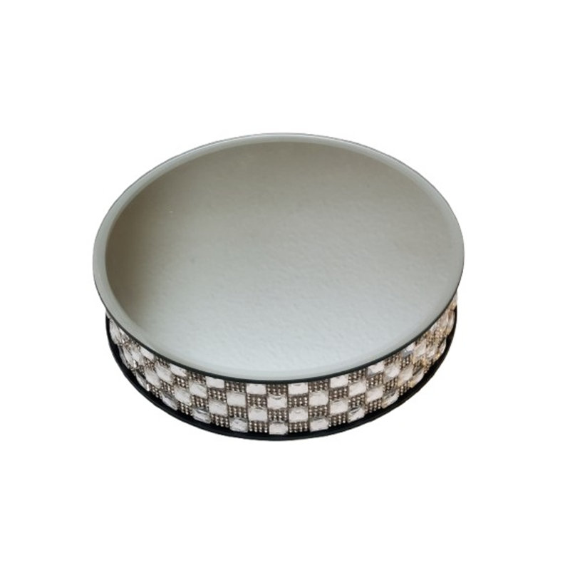 Plateau de meuble-lavabo avec base miroir de 8 po de diamètre