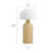 Santo Rattan Table Lamp With Dome Shade In White Natural