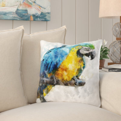 Reina Macaw Throw Pillow