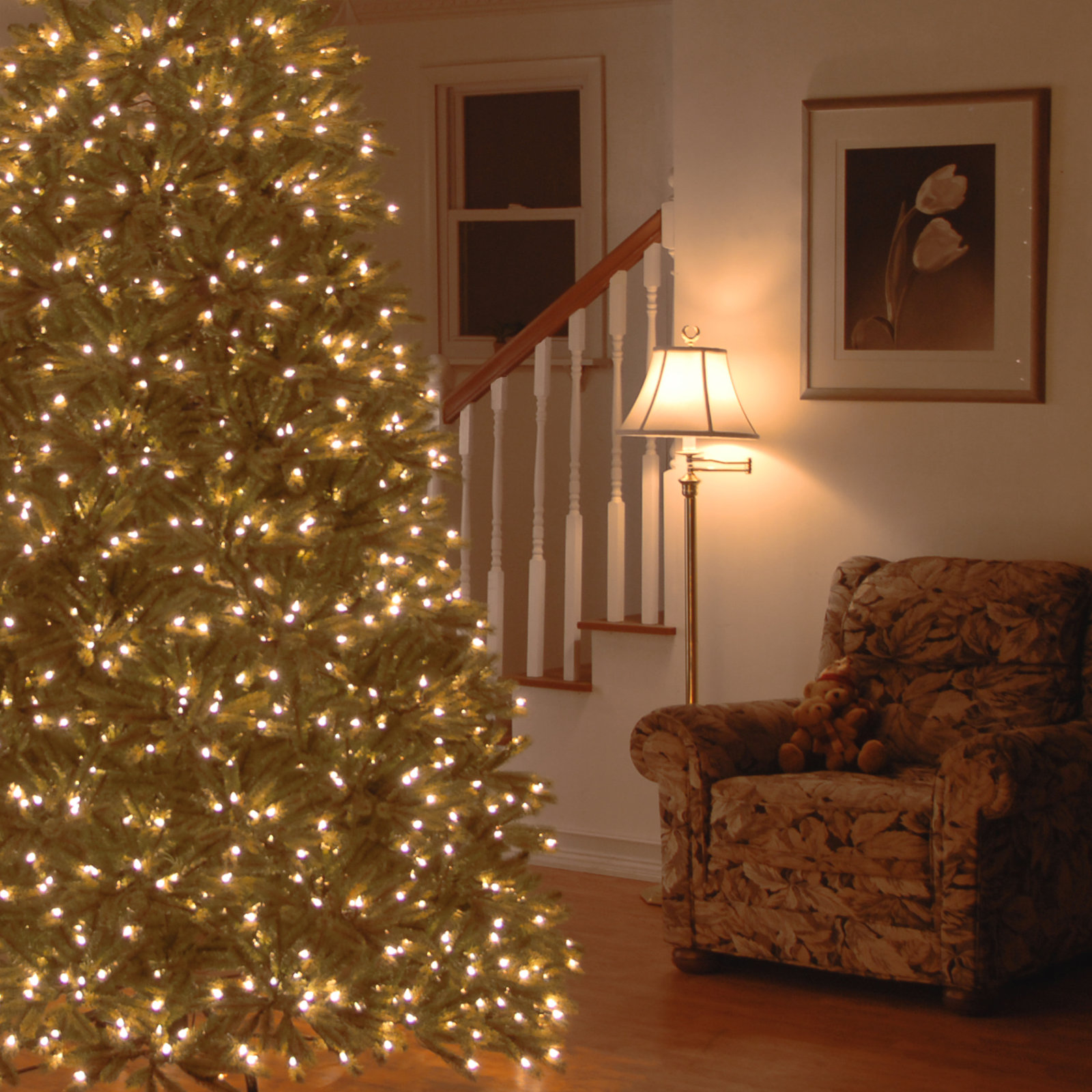 Pre-Lit Fir Christmas Tree, 6.5'
