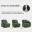 Canapé en forme de U Chenille Cloud, canapé à assise profonde avec repose-pieds amovibles, coussins ronds et coussins de dossier matelassés exquis, pieds à structure encastrée, assemblage facile, convient au salon, vert-1420342217