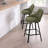Absalom Swivel Upholstered 25.6'' Linen Counter Stool with Metal Frame-484732096