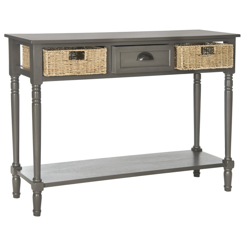 Console en bois massif 44,5 po Painswick, Gris