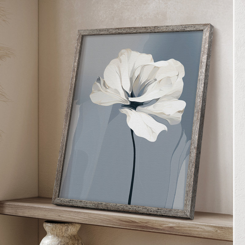 Reproduction encadrée FLORAL Series CDXL - bois massif, H 15 po x l 12 po