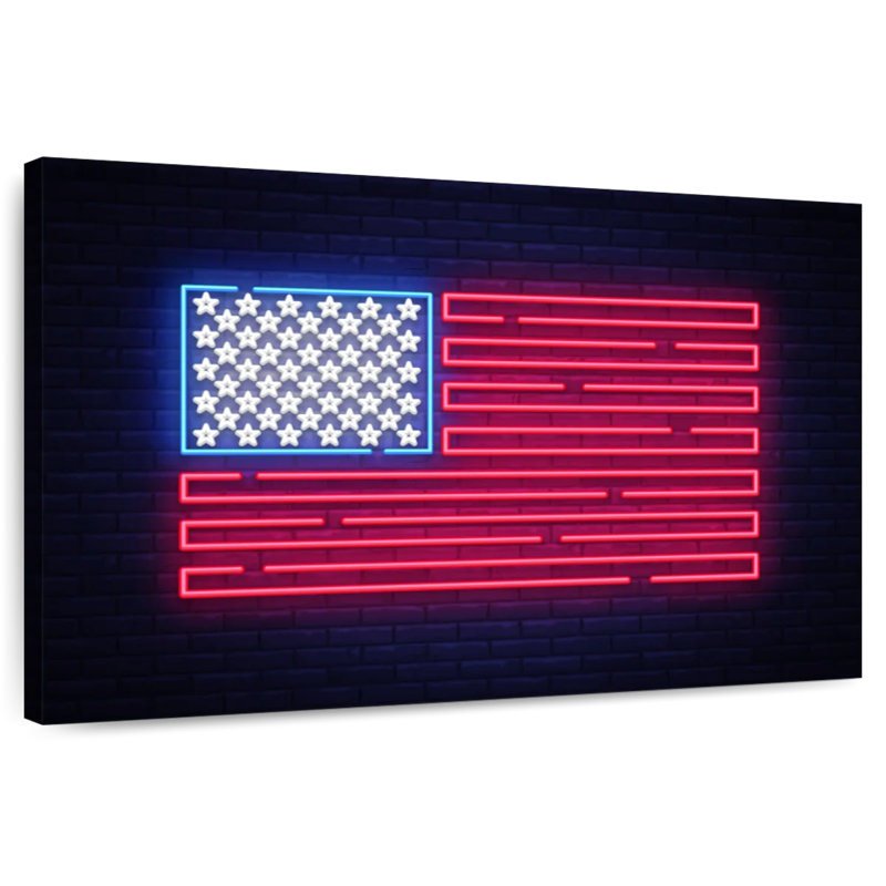Enseigne néon Borges USA, H 20 po x l 30 po