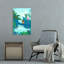 Jungle Girl Abstract Palm Tree Bird Flamingo Forest Landscape Wall Art Print 1 Piece Wrapped Canvas Wall Art-407258360
