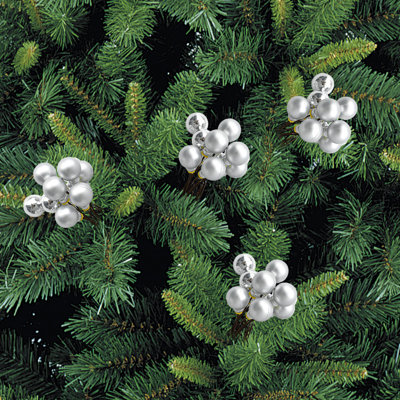 Faux fleurs artificielles en forme de soie, fleurs de soie, décorations de Noël, boules de Noël