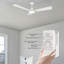 Ventilateur de plafond intelligent DEL à 3 pales 56 "avec lumière -541540805-541540804