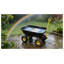 Chariot de jardin robuste à 4 roues avec pneus pneumatiques - Camion à benne basculante pliable en acier poly pour travaux extérieurs