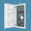 Armoire à pharmacie à porte simple 15 po x 36 po avec miroir, armoire de salle de bain encastrée ou à fixation en surface, ouverture à droite-448023492