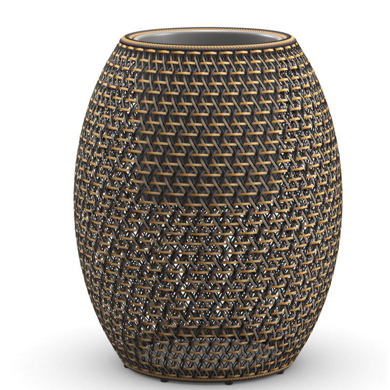 Dala Handcrafted Round Planter, 32.5" H x 30" W x 30" D, Rioja