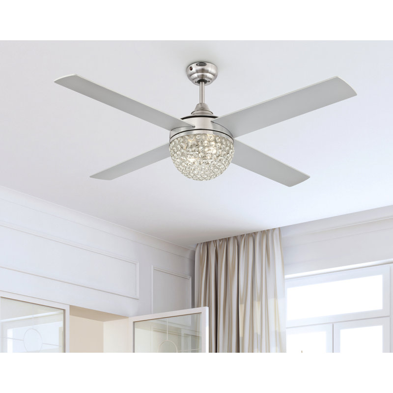 Franconia Ceiling Fan with Light Kit, Brushed Nickel