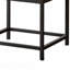 Brown Oak Square End Table With Sandy Black Frame
