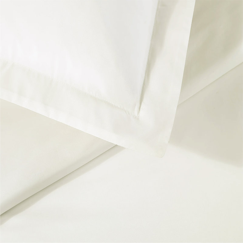 Ultra Percale Duvet Cover Set, Queen + 2 Standard Pillow Shams, Bone