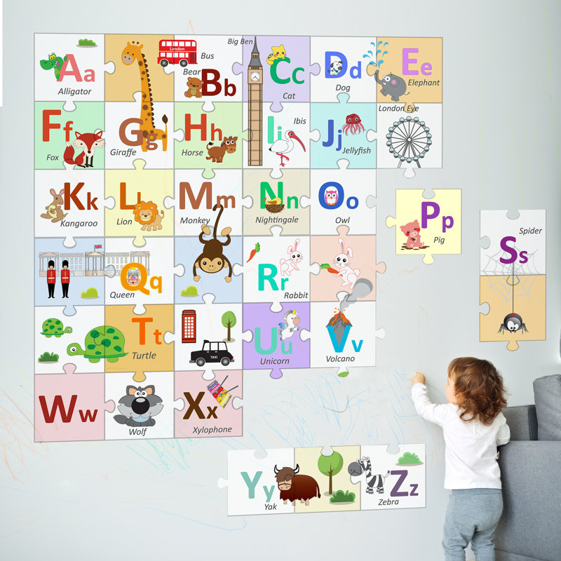 Alphabets Learning Puzzle Wall Sticker