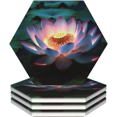 Ensemble de sous-verres 4 pièces avec porte-verres à café absorbant et sous-verre avec sous-verres en liège pour boissons