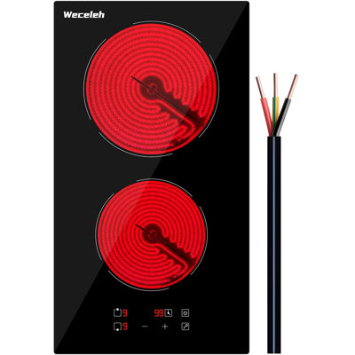Weceleh Electric 2 Burner Cooktop