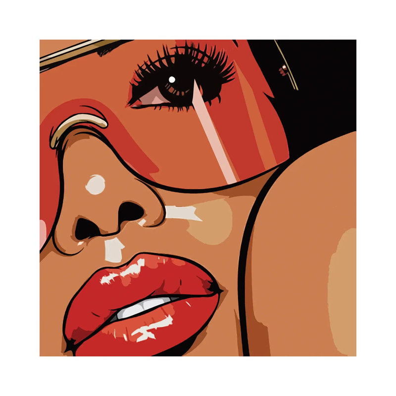 «Woman In Sunglass» par - Toile tendue, H 12 po x l 12 po x P 0,75 po