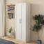 Armoire de cuisine et armoire haute 4 étages 4 portes, blanc, 2 portes, 3 cloisons, panneau de particules 15 mm, merveilleuse armoire blanche pour la cuisine, rangements, structure