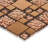Copper Color Metal With Textured Glass Mosaic Sheet Tile By Modket