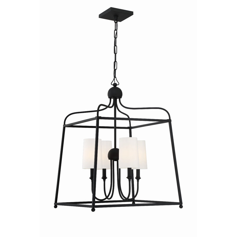 Kyrii 4 - Light Dimmable Lantern Square / Rectangle Chandelier, 101" H x 21" W x  21" D