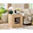 Modern Nightstand With Charging Station, 24" Large Bedside Table With Drawers & Open Shelf，Night Stand Wood Thick Design-1584559396