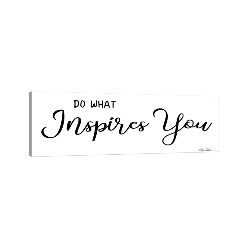 Do What Inspires You by Lori Deiter - Wrapped Canvas Panoramic Print, 30.48 cm H x 91.44 cm W x 1.91 cm D