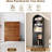 Metal Arched Bookcase, 5-tier Arched Bookcase With Doors, Modern Farmhouse Bookshelf With 2 Adjustable Shelves, Pantry Display Cabinet For Living Room, Black, Assembly Required