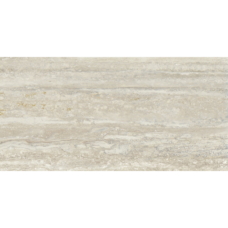New Classic 12"x24" Honed Stone Look Porcelain Wall and Floor Tile, Cream