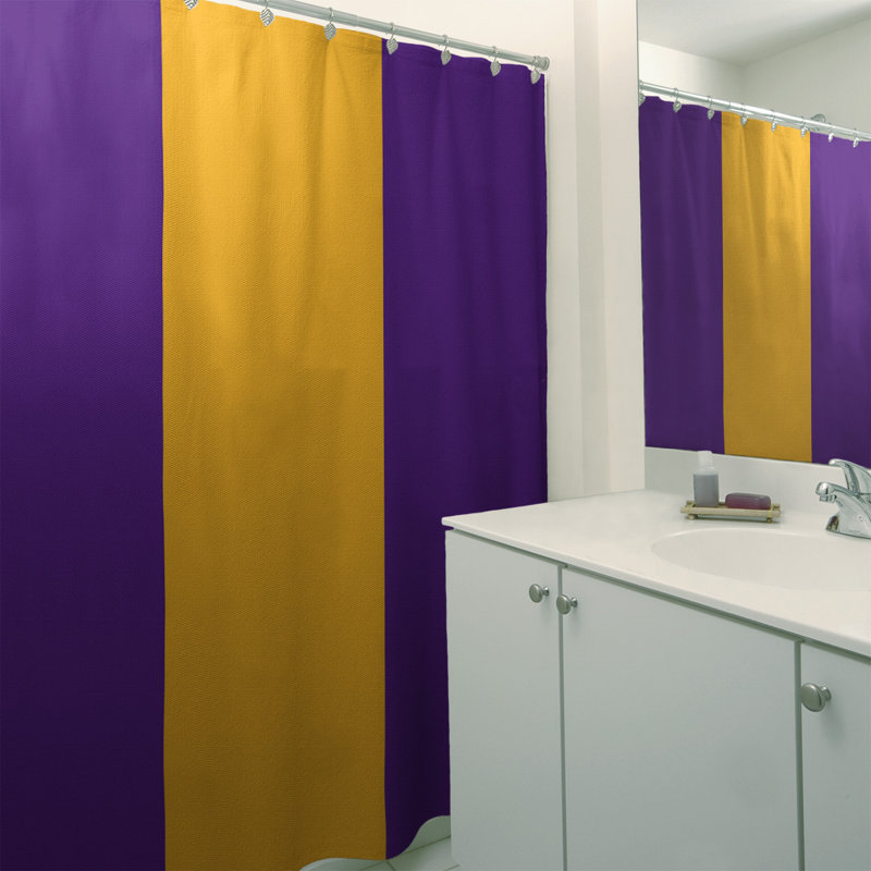 Rideau de douche simple Minnesota, Oui, Purple/Gold/Purple