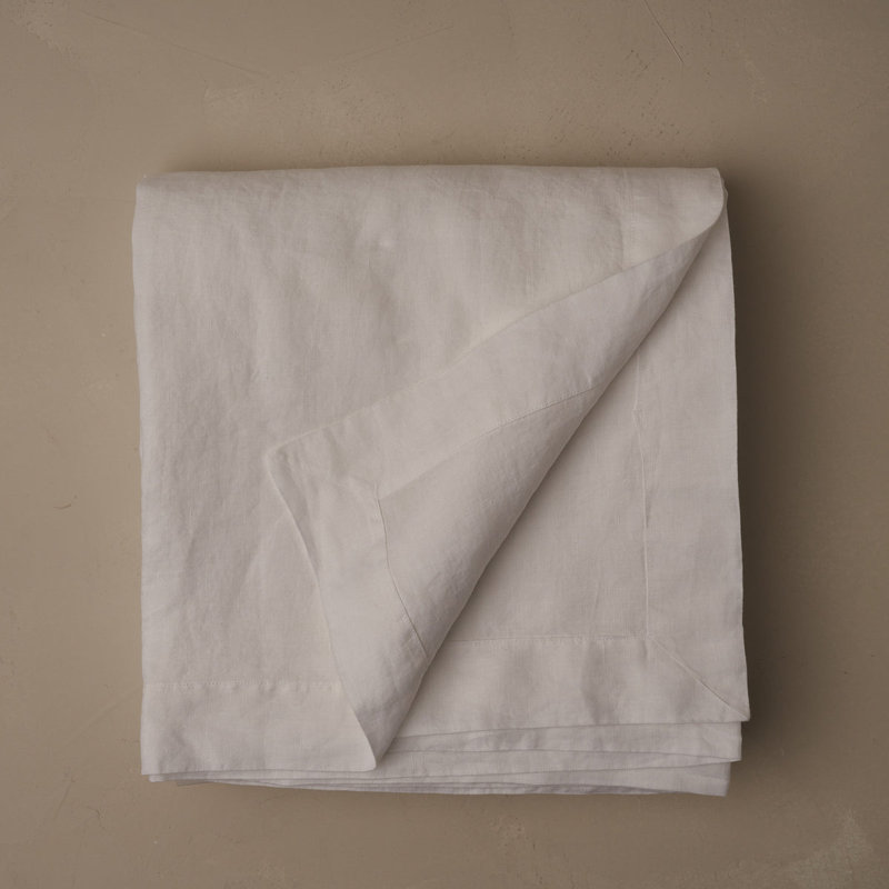 Classic Linen Flat Sheet, Queen Flat Sheet, White