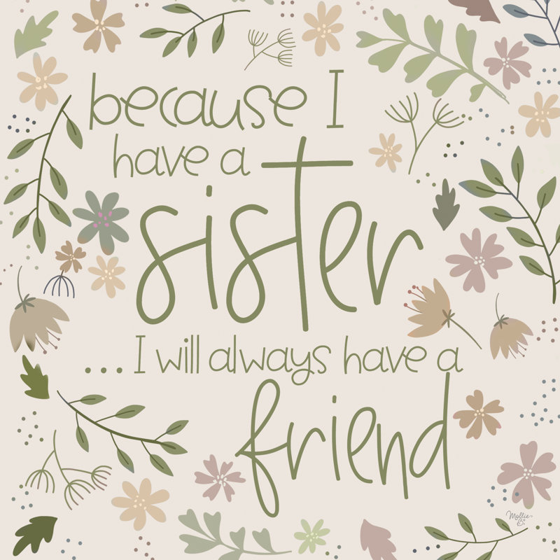 «A Sister On Canvas» par Mollie B., H 12 po x l 12 po x P 1,25 po
