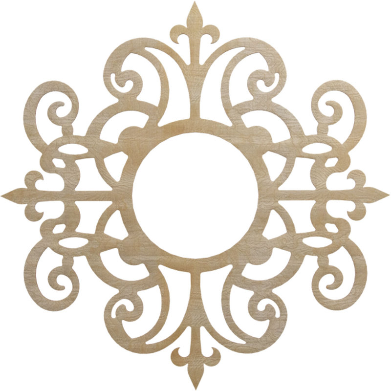 Médaillon de plafond en bois Dijon, Bouleau, H 38 po x l 38 po x P 0,38 po
