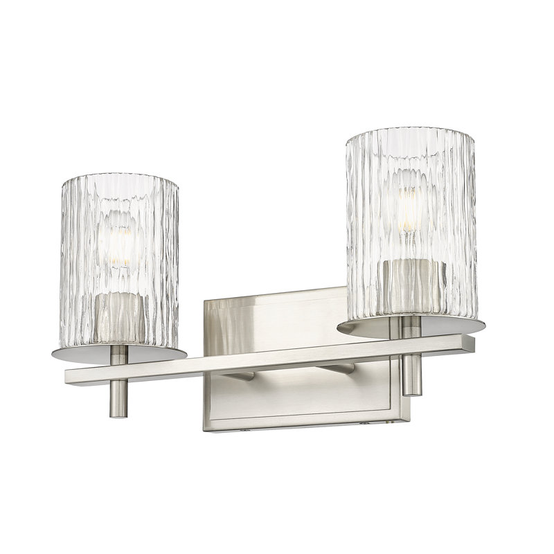 Ensemble de meuble-lavabo 2 lumières Roddrick, Nickel brossé