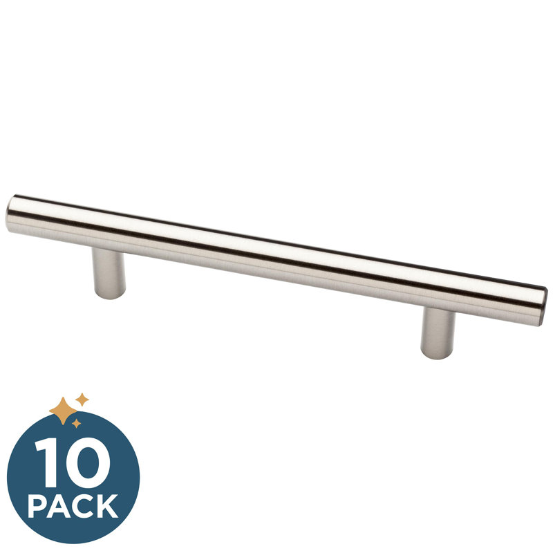 Stainless Steel 5'' Modern Brushed Bar Pull Set of 10