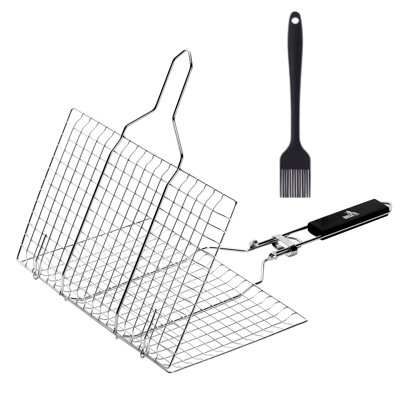Panier de gril, acier inoxydable, paniers de gril à poisson pour barbecue extérieur, panier de gril à légumes, panier de barbecue, panier de poisson à griller, accessoires de gril