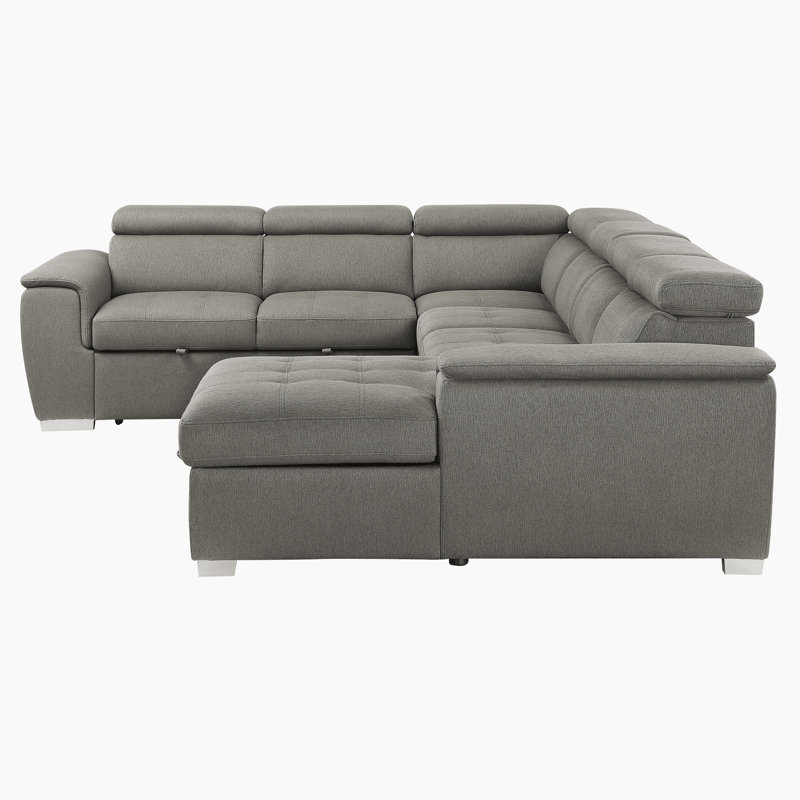 Canapé modulaire en chenille moderne et contemporain Phyndaxia, Chenille gris charbon
