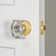 Viaggio Circolo Hammered Texture Rosette Single Dummy with Stella Crystal Knob