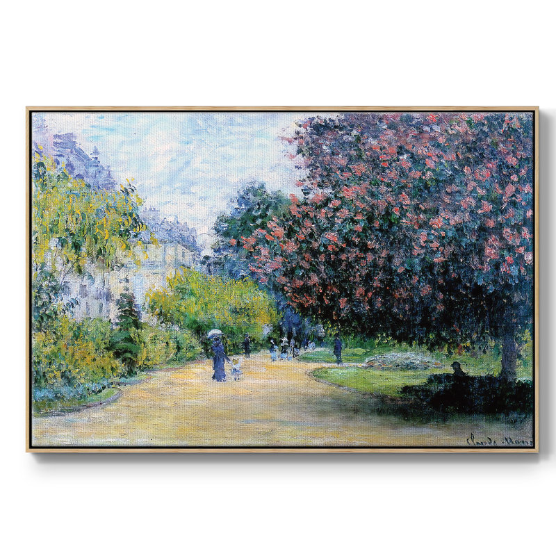 Parc Monceau, 1876, reproduction d'art sur toile, Naturel, H 27 po x l 41 po x P 2 po