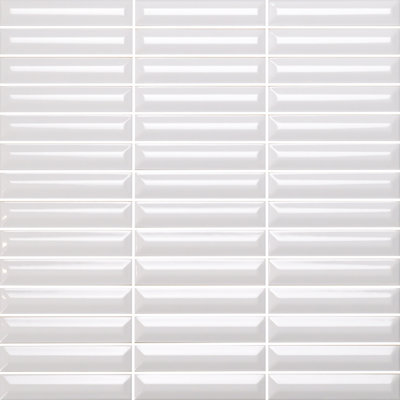 Hashi 4" x 12" Kit Kat Fluted Glossy Wall Tile