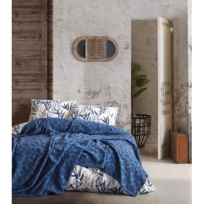 Cotton Geometric Shapes Coverlet