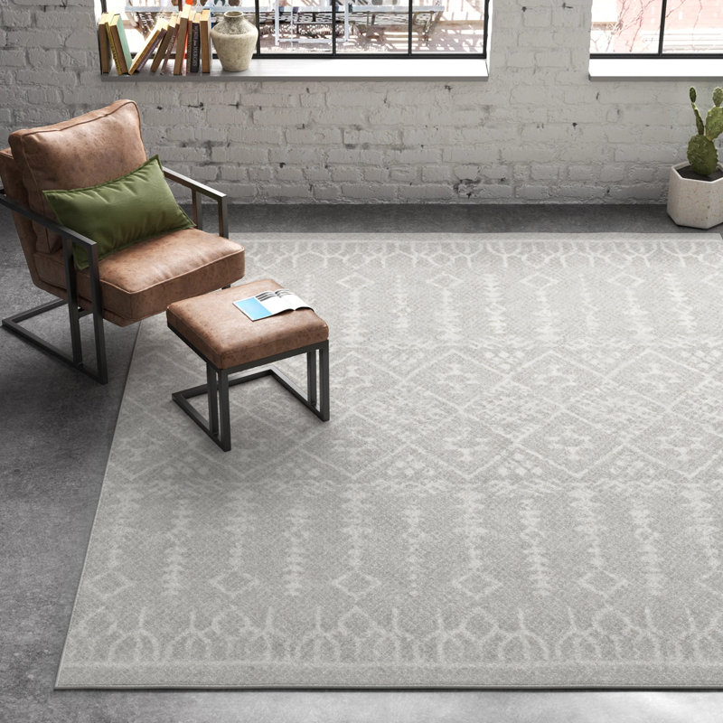Tapis gris Gabriel, Tapis de couloir de 2 pi 6 po x 8 pi
