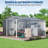 12x10 FT Metal Storage Shed, Galvanized Steel Waterproof Garden House w/ Lockable Doors & Vents for Backyard Tools-125252237