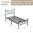 Stylish Platform Bed with Headboard & Footboard, Space-Saving No Box Spring Design, Sturdy Metal Frame, Available in Multiple Sizes-1468347989