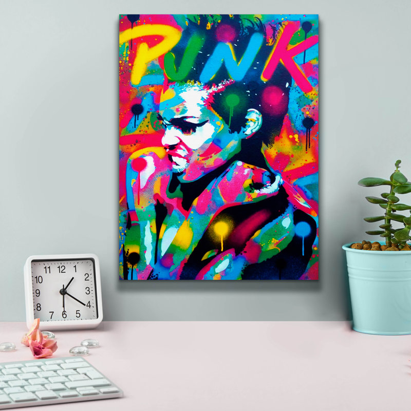«Punk» par Abstract Graffiti, H 16 po x l 12 po x P 0,75 po
