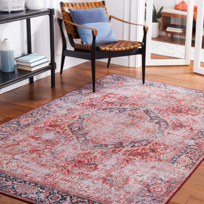 Ziebarth 177 M/W S/R Area Rug In Rust / Navy