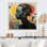 Portrait de femme reggae africain III - mode, art en métal