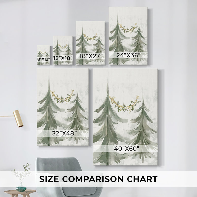 Art des Fêtes de Noël - Toile tendue avec châssis CDI, H 18 po x l 12 po